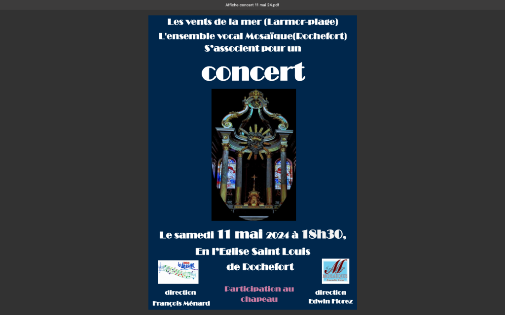 Concert commun Ensemble Mosaïque de Rochefort- ...