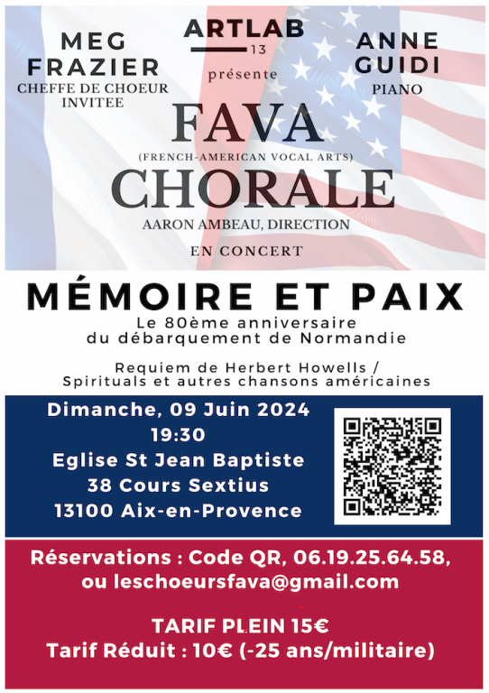 FAVA Chorale: Mémoire et Paix