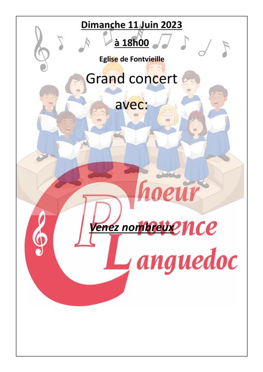 Concert Choeur Provence Languedoc Fonvieile 11/06/2023