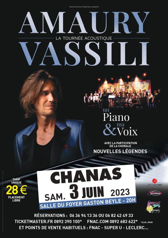 AMAURY VASSILI en tournée nationale "Un piano et ma voix", accompagné par NOUVELLES LEGENDES