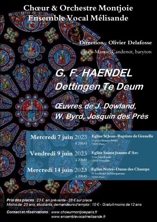Concert Haendel "Dettingen Te Deum" vendredi 9 ...