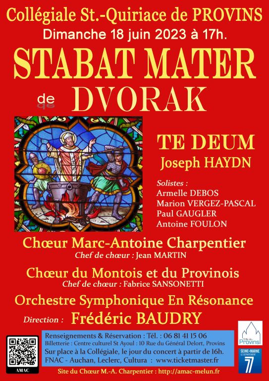 STABAT MATER d’Anton Dvorak pour quatre solistes, chœur et orchestre