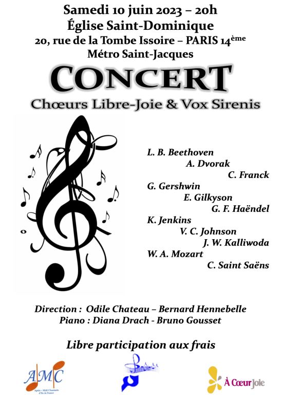Concert de la Chorale Libre Joie & Vox Sirenis