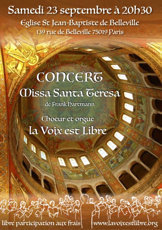 Missa Santa Teresa, quasi corsa par la Voix est Libre