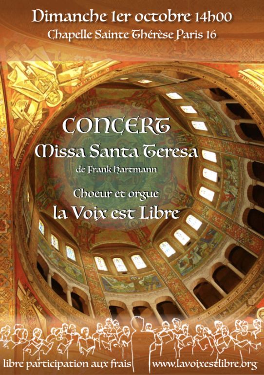 Missa Santa Teresa, quasi corsa, par la Voix est Libre