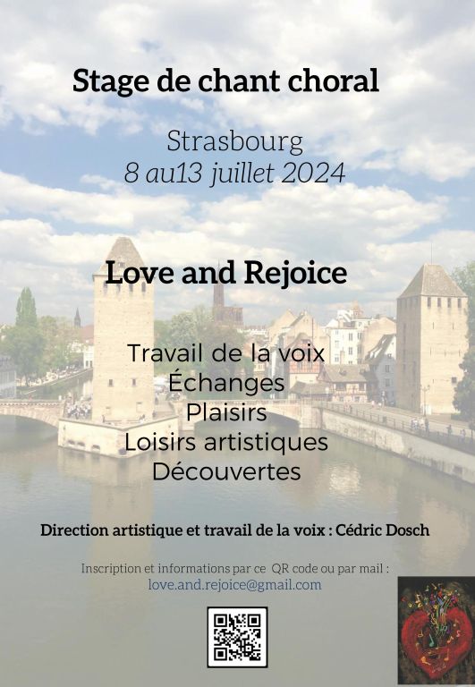 Love and Rejoice 2024 - Stage de chant choral  ...