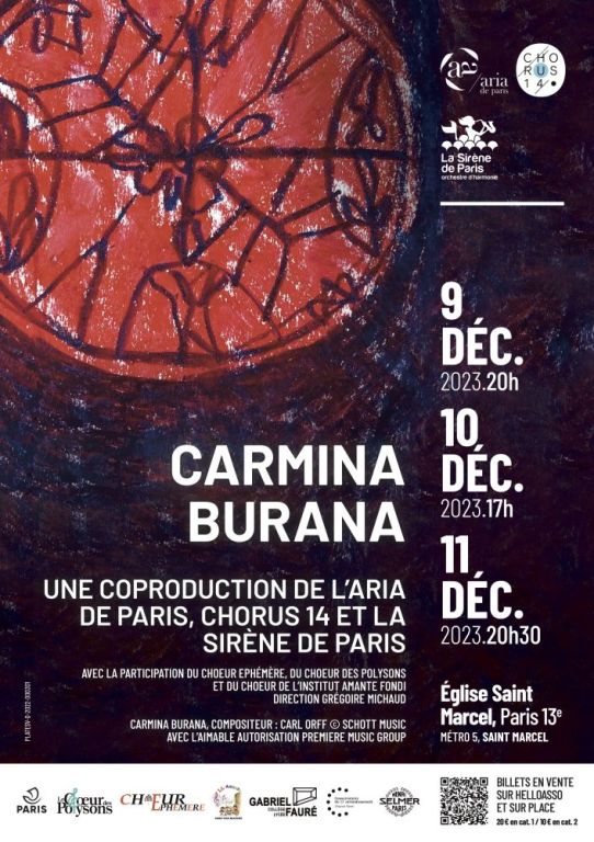 Concert 9 décembre 2023 à 20h Carmina Burana