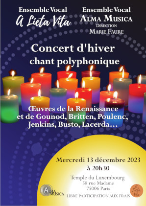 Concert d'hiver, chant polyphonique, Choeurs A ...