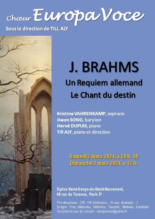 BRAHMS : Un Requiem Allemand et le Chant du Destin