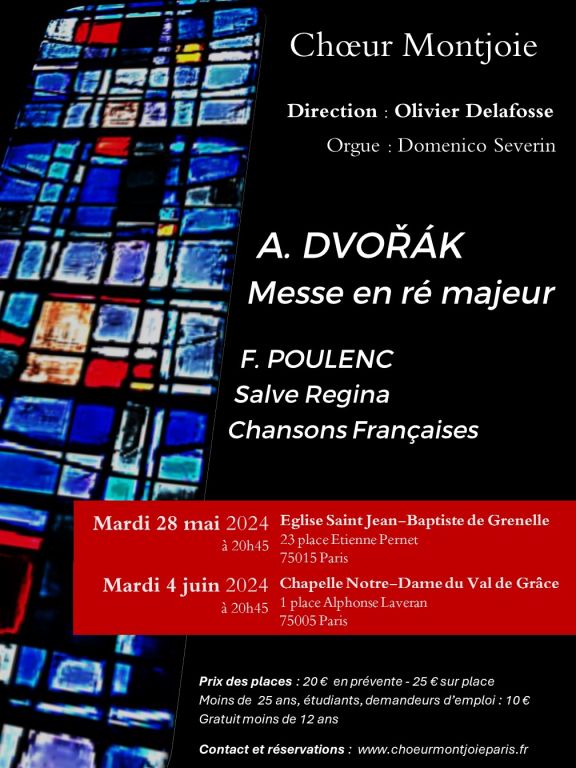 Concert Dvorak - Poulenc, mardi 28 mai 2024