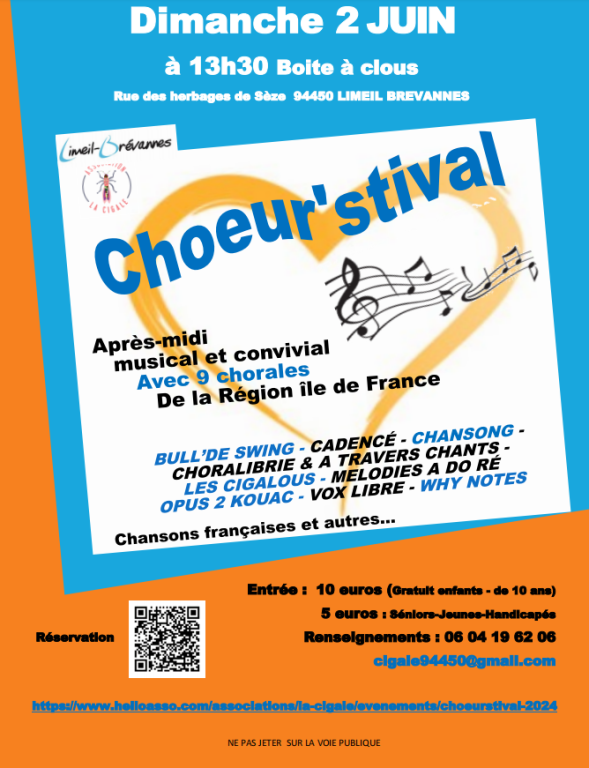 Choeur'stival : programme musical de 9 chorale ...
