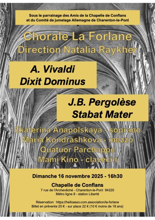 La Forlane. Concert Vivaldi et Pergolèse