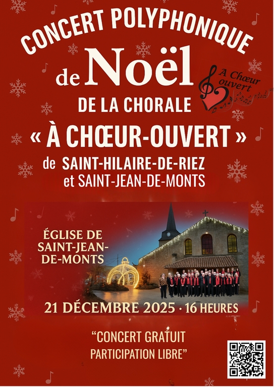 Concert de Noêl 2025à Saint Jean de Monts