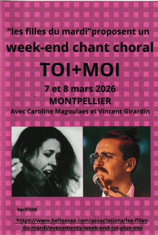 WEEK-END DE CHANT CHORAL "TOI + MOI"