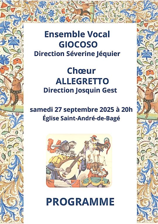 Concert de l'ensemble vocal Giocoso de Macon ( ...