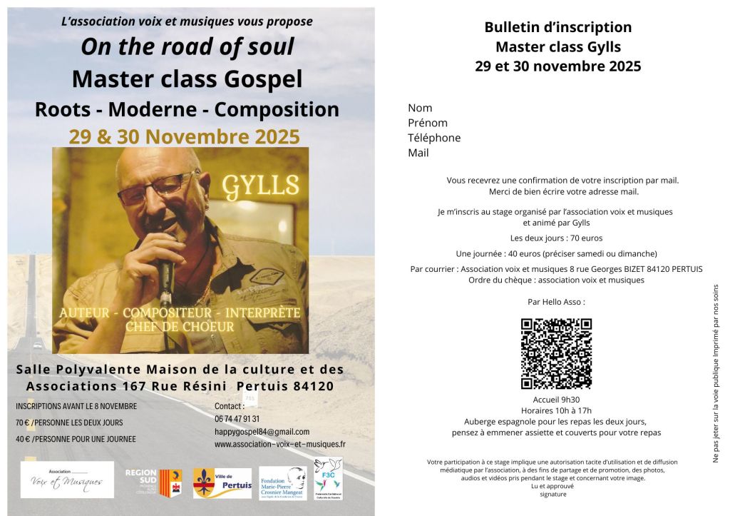 MASTER CLASS GOSPEL ON THE ROAD OF SOUL