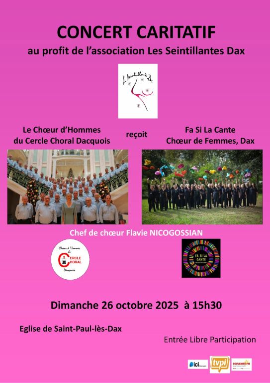 Concert caritatif Choeur d'Hommes et Choeur de ...