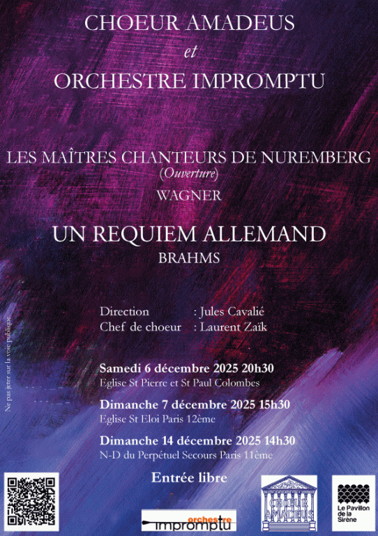 Chœur Amadeus concert Requiem allemand