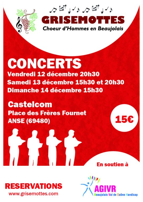 Concerts de Chœur d'hommes, soutien de l'AGIVR