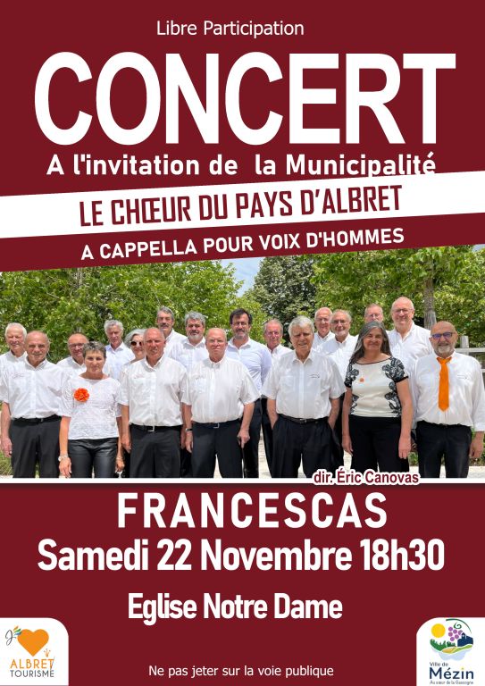 LE CHOEUR DU PAYS D'ALBRET à FRANCESCAS