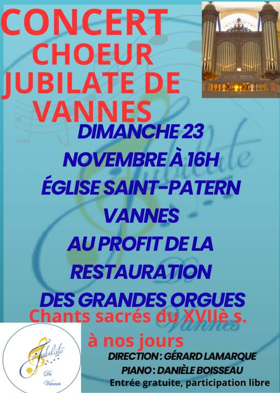 Concert Choeur Jubilate de Vannes