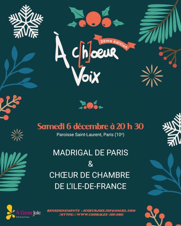 Festival AChoeurVoix - 6 décembre 20h30