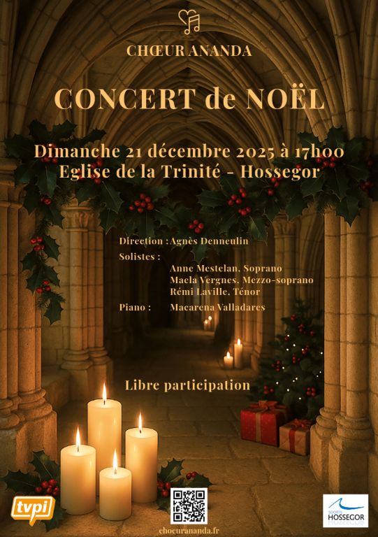 CONCERT DE NÖEL à HOSSEGOR PAR LE CHŒUR ANANDA