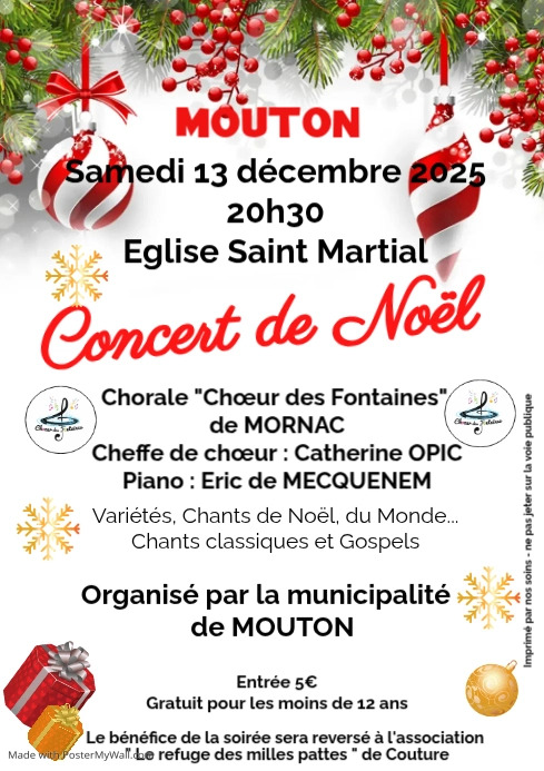 Concert de Noël à 16 MOUZON