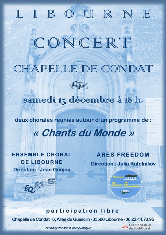 Deux chorales pour un programme de Chants du Monde
