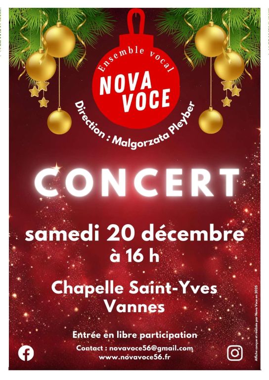 Nova Voce en concert pour fêter Noël !