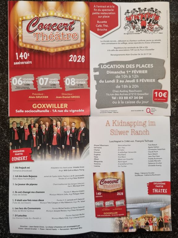 Concert annuel et th&eacute;&acirc;tre alsacien