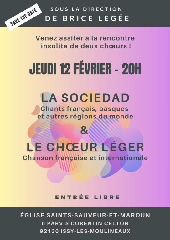 CONCERT LA SOCIEDAD & LE CHOEUR LEGER