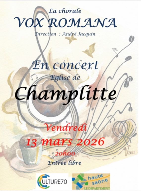 Concert VOX ROMANA &agrave; Champlitte