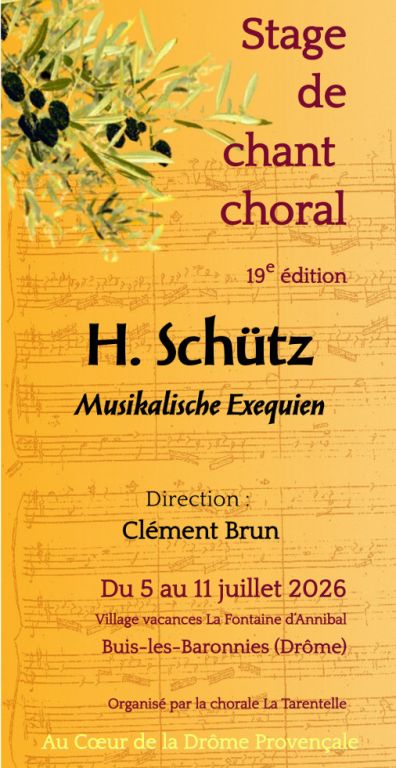 Stage de Musique Baroque du 5 au 11 juillet 2026