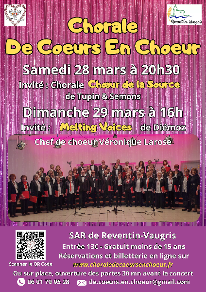 Concert annuel de la chorale de C&oelig;urs en Ch&oelig;ur ...