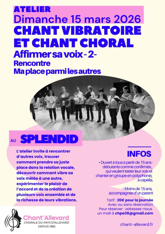 ATELIER CHANT VIBRATOIRE ET CHANT CHORAL - Aff ...