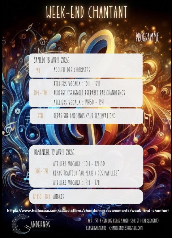 Weekend Chantat &agrave; ANDERNOS les bains