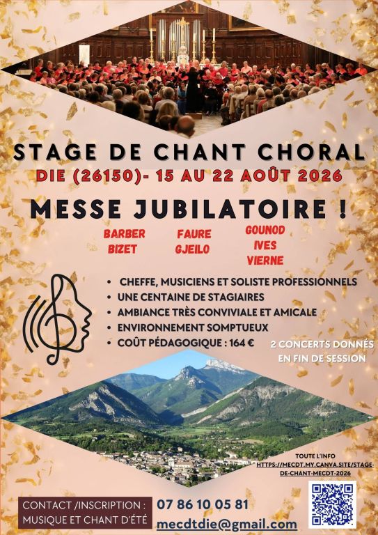 Venez pr&eacute;parer et chanter une Messe jubilatoir ...