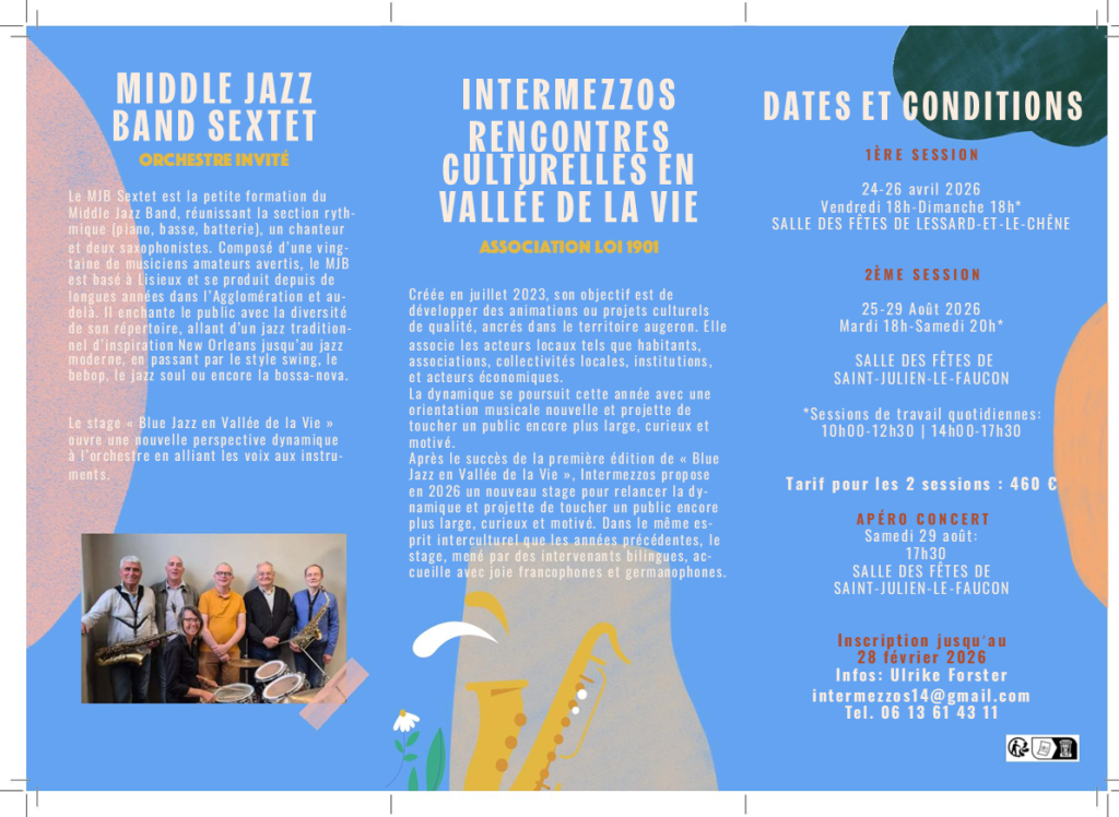 Stage vocal "BLUE JAZZ EN VALLEE DE LA VIE"