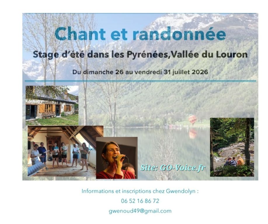 STAGE &Eacute;T&Eacute; : CHANT et RANDONN&Eacute;E