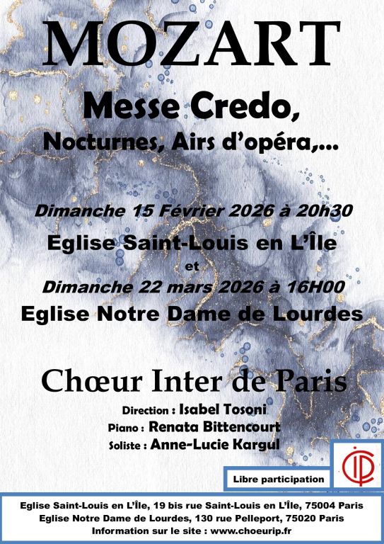 Dimanche 15 F&eacute;vrier 2026 &agrave; 20h30