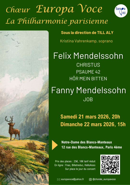 Mendelssohn Choeur Europa Voce et orchestre la ...