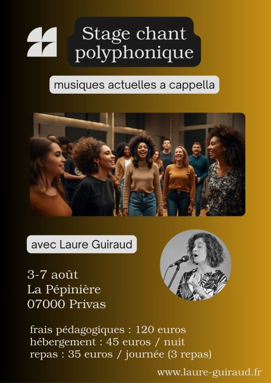 Stage d'&eacute;t&eacute; : Polyphonies pop rock