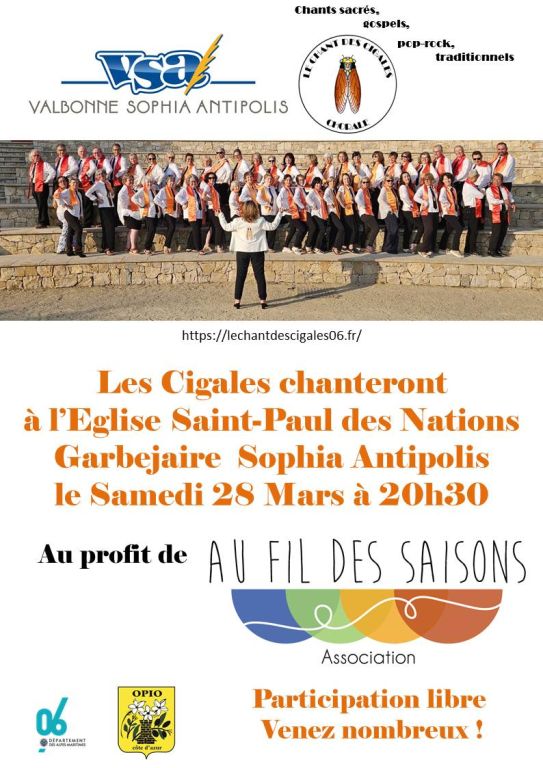 Concert au profit de l'association Au Fil des  ...