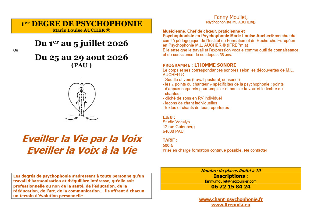 L'Homme sonore: premier degr&eacute; de psychophonie  ...