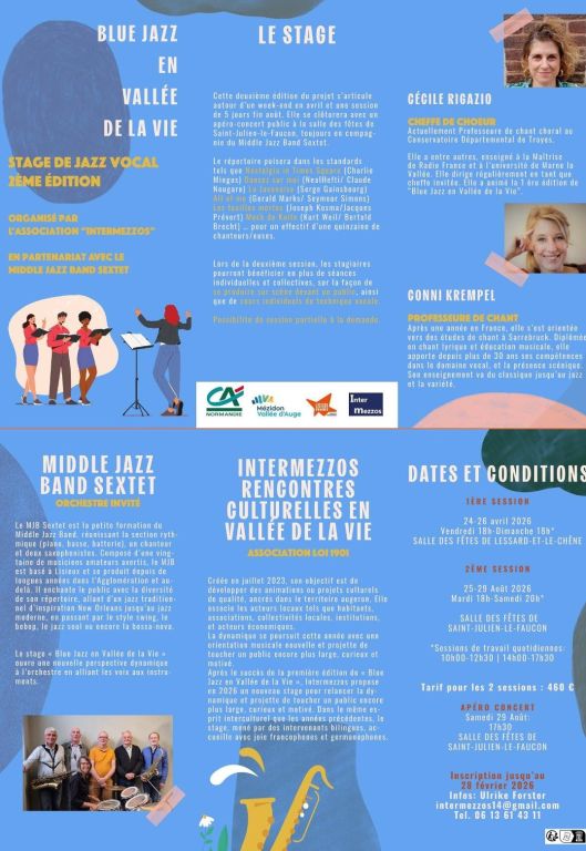 Stage vocal "BLUE JAZZ EN VALLEE DE LA VIE" 2&egrave; ...