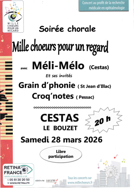 Soir&eacute;e chorale pour RETINA