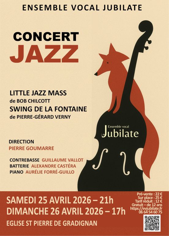 Concerts jazz de l' Ensemble Vocal Jubilate