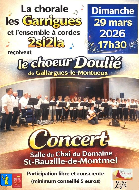 La chorale Les Garrigues re&ccedil;oit le Choeur Douli&eacute;