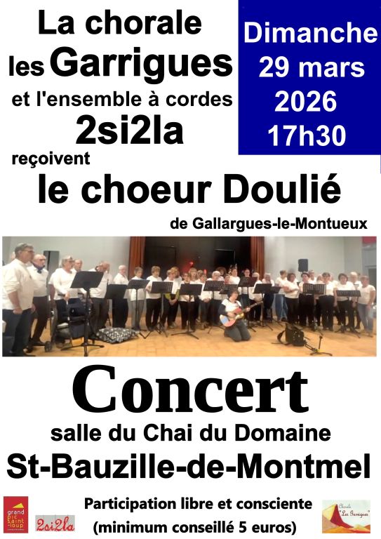 La chorale Les Garrigues re&ccedil;oit le Choeur Douli&eacute;